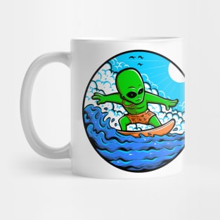 Alien Surfing Mug